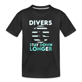 Plongeur Plongeur Snorkeling Plongeur récréatif - T-shirt bio Premium Enfant - noir - Devant
