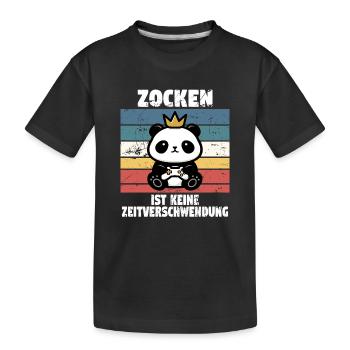 Les jeux vidéo ne sont pas une perte de temps. - T-shirt bio Premium Enfant - noir - Devant