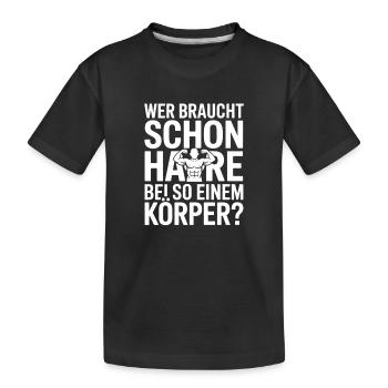 Chauve qui a besoin de cheveux Chauve Chauve - T-shirt bio Premium Enfant - noir - Devant
