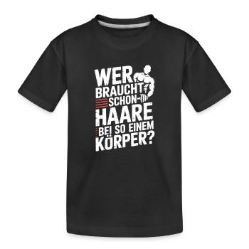 Chauve qui a besoin de cheveux Chauve Chauve - T-shirt bio Premium Enfant - noir - Devant