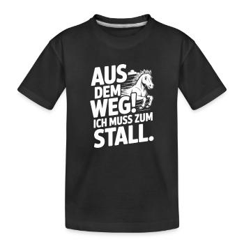 En s’écartant vers les chevaux des écuries - T-shirt bio Premium Enfant - noir - Devant