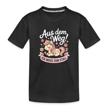 En s’écartant vers les chevaux des écuries - T-shirt bio Premium Enfant - noir - Devant