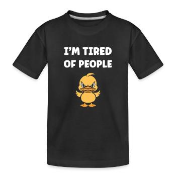 Marre des gens Canard grognon - T-shirt bio Premium Enfant - noir - Devant