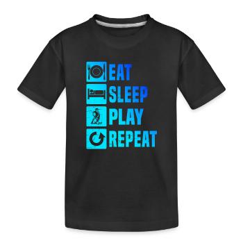 Œuvres modernes de floorball - T-shirt bio Premium Enfant - noir - Devant