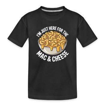 Fan de macaroni au fromage - Je suis juste là - T-shirt bio Premium Enfant - noir - Devant