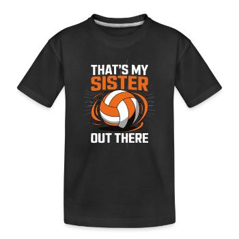 Sœur de volley-ball - Proud Sibling Design - T-shirt bio Premium Enfant - noir - Devant