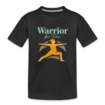 Vorgeburtliches Yoga Werdende Mutter - Kinder Premium Bio T-Shirt - Schwarz - Vorne