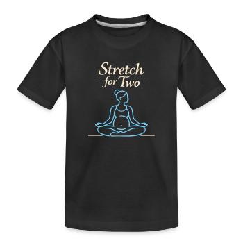Vorgeburtliches Yoga Werdende Mutter - Kinder Premium Bio T-Shirt - Schwarz - Vorne
