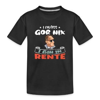 Je n’ai rien à faire – je suis à la retraite - T-shirt bio Premium Enfant - noir - Devant