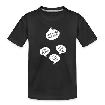 Schwangerschaft verkünden Drillinge Mama Mutter - Kinder Premium Bio T-Shirt - Schwarz - Vorne