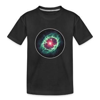 Astronomy Space Planetary Nebula Shell - Kids' Premium Organic T-Shirt - black - Front