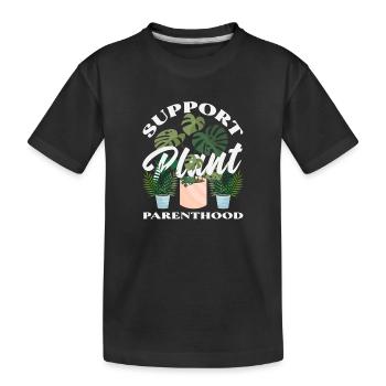 Soutien à la parentalité des plantes - T-shirt bio Premium Enfant - noir - Devant