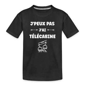I can't I have a gondola - Kids' Premium Organic T-Shirt - black - Front