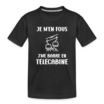 Mir ist die Gondel egal. - Kinder Premium Bio T-Shirt - Schwarz - Vorne