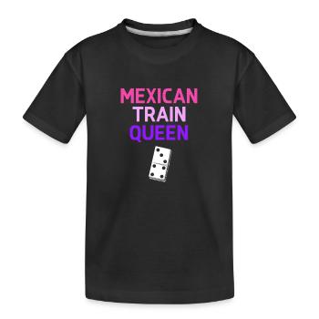 Domino Mexican Train - Kinder Premium Bio T-Shirt - Schwarz - Vorne