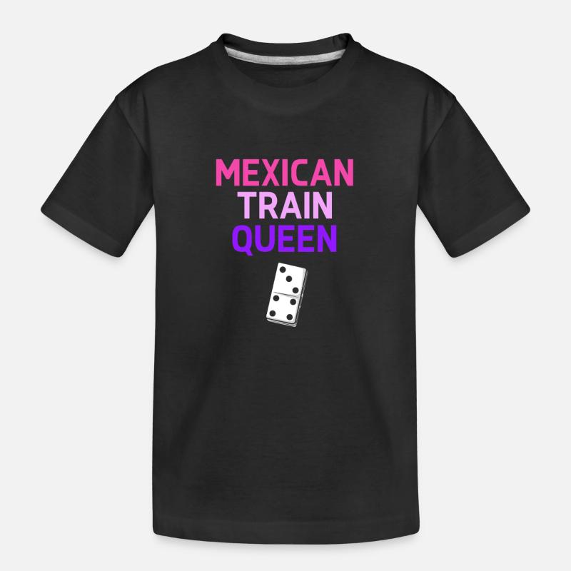 Domino Mexican Train - Kinder Premium Bio T-Shirt - Schwarz