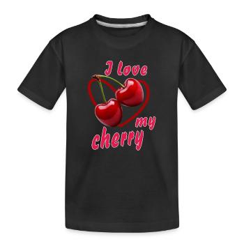 CERISES J’adore ma cerise - T-shirt bio Premium Enfant - noir - Devant