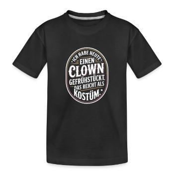 Remplacement du costume de clown du Petit-déjeuner de Clown Carnival - T-shirt bio Premium Enfant - noir - Devant