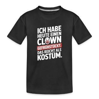 Remplacement du costume de clown du Petit-déjeuner de Clown Carnival - T-shirt bio Premium Enfant - noir - Devant