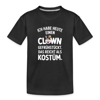 Remplacement du costume de clown du Petit-déjeuner de Clown Carnival - T-shirt bio Premium Enfant - noir - Devant