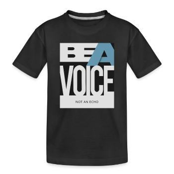 Sois une voix – pas un écho - T-shirt bio Premium Enfant - noir - Devant