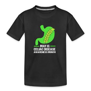 Cœliaque sans gluten - T-shirt bio Premium Enfant - noir - Devant