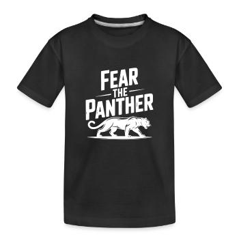 Fürchte den Panther - Kinder Premium Bio T-Shirt - Schwarz - Vorne