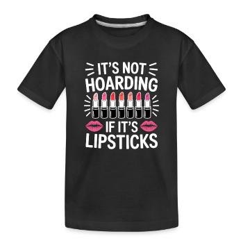 Présents drôles de rouge à lèvres - T-shirt bio Premium Enfant - noir - Devant