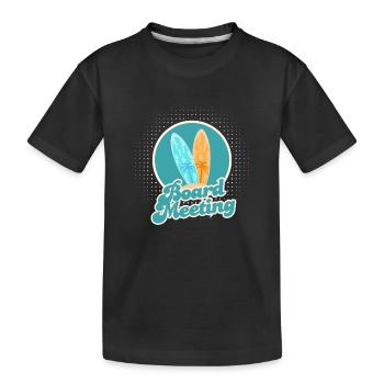 Surfing Board Meeting - Kinder Premium Bio T-Shirt - Schwarz - Vorne