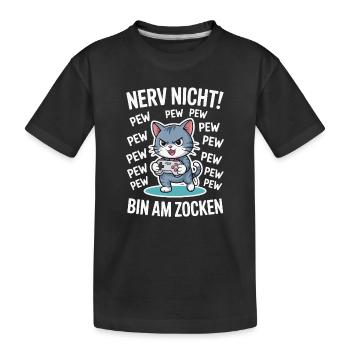 Courage Not I Gaming Cat Design - T-shirt bio Premium Enfant - noir - Devant