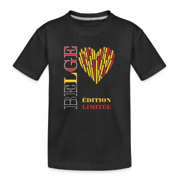 Heart Fries Limited Edition - Kinder Premium Bio T-Shirt - Schwarz - Vorne