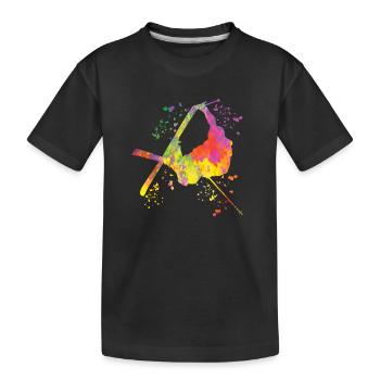 Alpine skiing Winter sports Nordic skiing - Kids' Premium Organic T-Shirt - black - Front