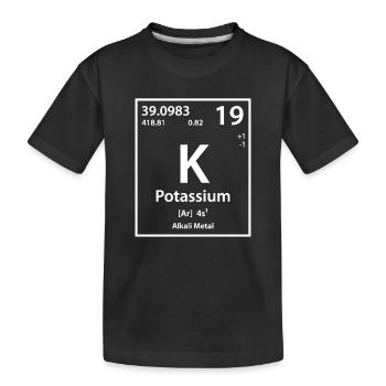 Tableau périodique de la chimie du potassium - T-shirt bio Premium Enfant - noir - Devant