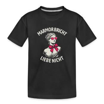 Marmor bricht, Liebe nicht - Valentins Tag - Kinder Premium Bio T-Shirt - Schwarz - Vorne