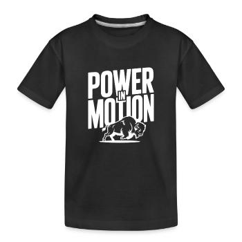 Puissance en mouvement - T-shirt bio Premium Enfant - noir - Devant