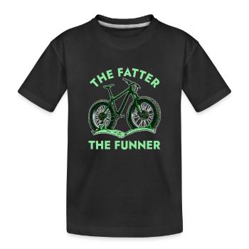 Plus le gros est le funner, le plus amusant : le fatbiking - T-shirt bio Premium Enfant - noir - Devant