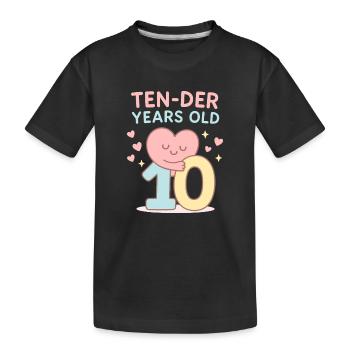 Birthday Party Gift Ten Der Years Old 10 - Kinder Premium Bio T-Shirt - Schwarz - Vorne