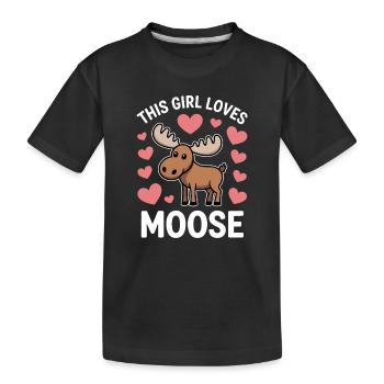 Moose Sayings Moose Funny Moose Gift - Kids' Premium Organic T-Shirt - black - Front