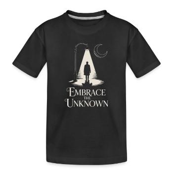 Mondbeschienener Pfad: Umarme das Unbekannte - Kinder Premium Bio T-Shirt - Schwarz - Vorne