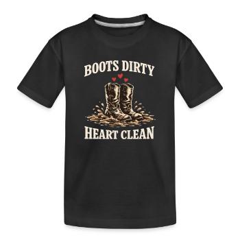 Horse People Equestrian Identity Barn - Kids' Premium Organic T-Shirt - black - Front