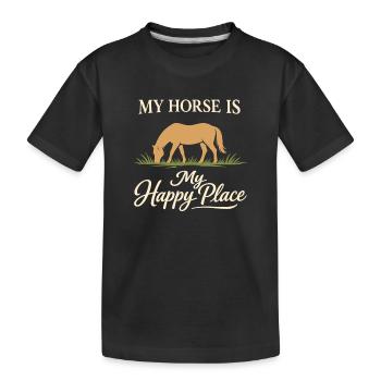 Grange d’identité équestre Horse People - T-shirt bio Premium Enfant - noir - Devant