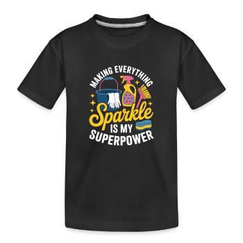Cleaning Team Haushalt Humor Motiv - Kinder Premium Bio T-Shirt - Schwarz - Vorne