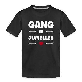 TWIN GANG - Kinder Premium Bio T-Shirt - Schwarz - Vorne