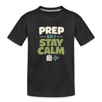 Ruhe Schlägt Panikbereitschaft, Lebensstil, - Kinder Premium Bio T-Shirt - Schwarz - Vorne