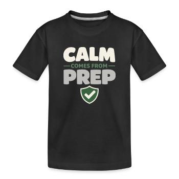 Ruhe Schlägt Panikbereitschaft, Lebensstil, - Kinder Premium Bio T-Shirt - Schwarz - Vorne