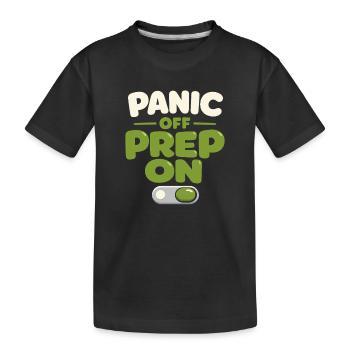 Calmness beats panic, lifestyle, - Kids' Premium Organic T-Shirt - black - Front
