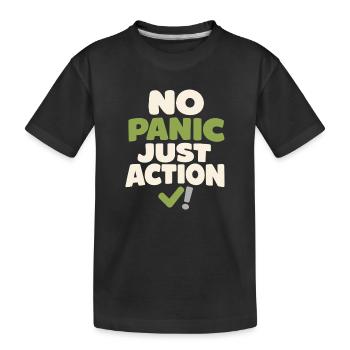 Ruhe Schlägt Panikbereitschaft, Lebensstil, - Kinder Premium Bio T-Shirt - Schwarz - Vorne