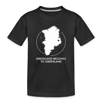 Le Groenland fait partie de la protestation pour la souveraineté du Groenland - T-shirt bio Premium Enfant - noir - Devant