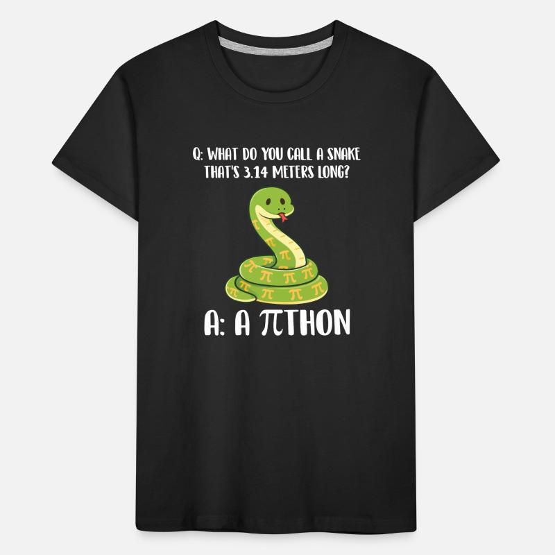 Blague sur le python de Pi Day de 3,14 mètres de long T-shirt bio Premium Enfant