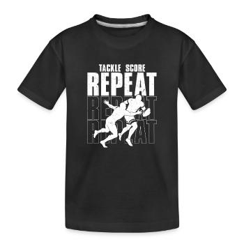 Score de plaquage Saison de répétition Joueur de football Fan - T-shirt bio Premium Enfant - noir - Devant